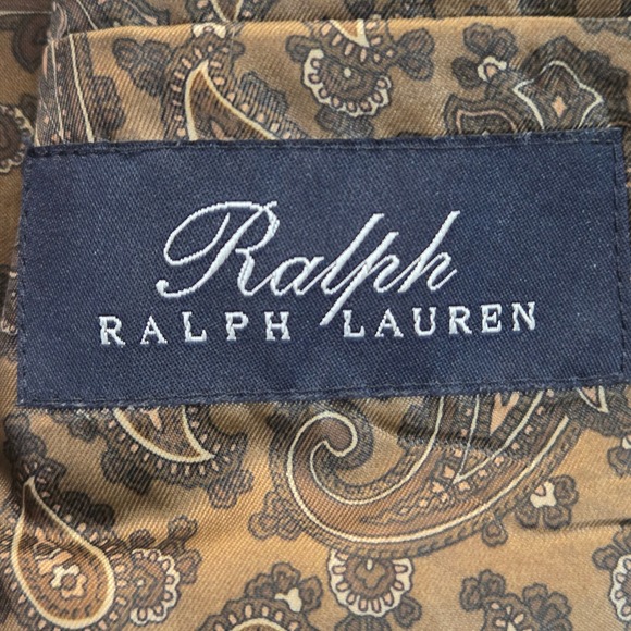 Ralph Lauren Blazer Mens 42R Black Sport Coat Paisley Lined Corduroy - Picture 6 of 7